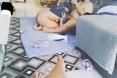 Jilbab Biru Mata Ditutup Goyang WOT Lumer